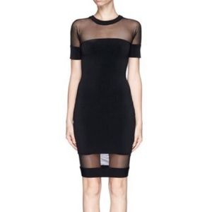 Elizabeth and James Black Mesh Cut Out Dress XS